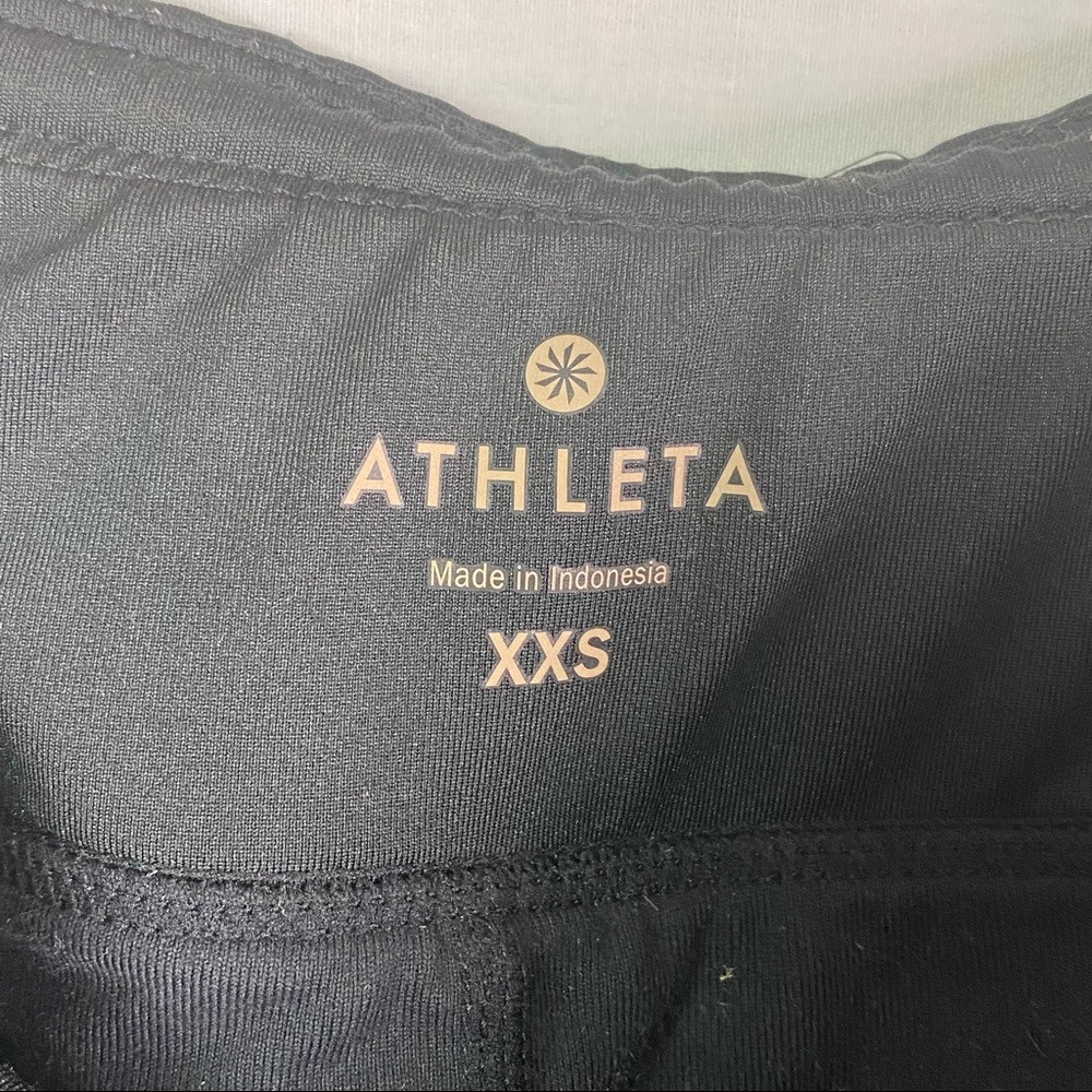 ATHLETA Fusion Stripe Ready Set 2 in 1 Black Shorts XXS - Picture 6 of 8